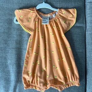 Orange Lemon Pattern Romper